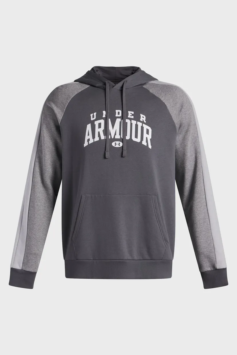 Мужское серое худи UA Rival Flc CB Hood 3