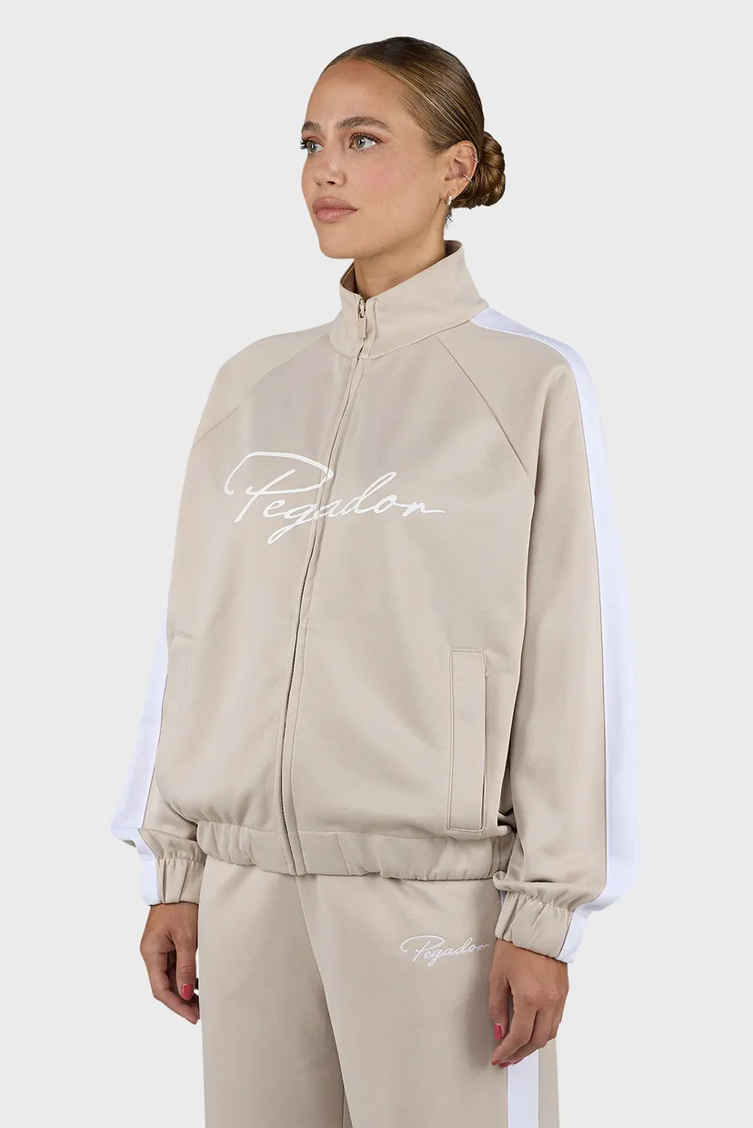 Женская бежевая спортивная кофта Soboya Trackjacket 5