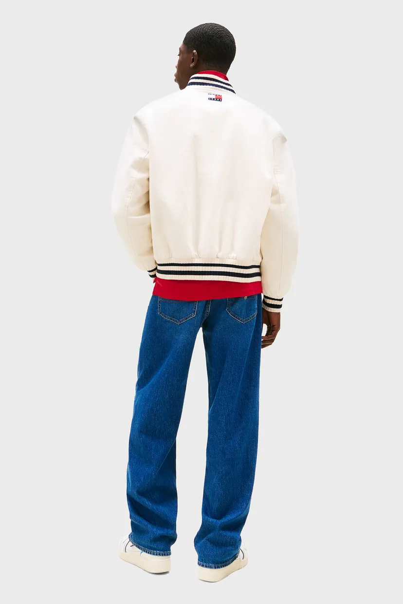 Чоловічий білий бомбер VARSITY 3