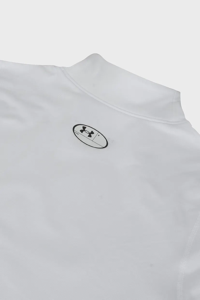 Мужской белый термореглан UA CG Armour Fitted Mock-WHT 5