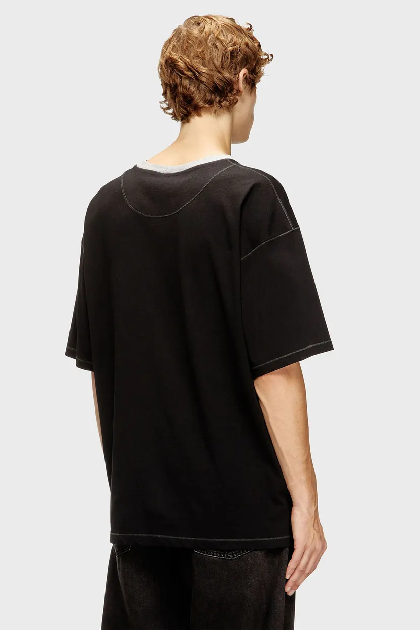 Мужская черная футболка T-CADOXT Diesel A20940 0PLAT — MD-Fashion