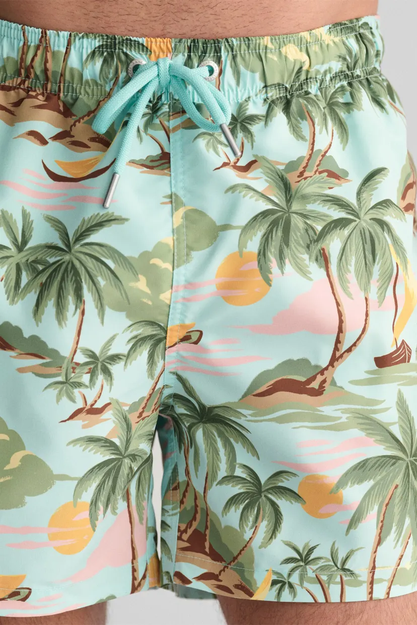 Чоловічі м'ятні плавальні шорти з візерунком HAWAII PRINT SWIM SHORTS 4