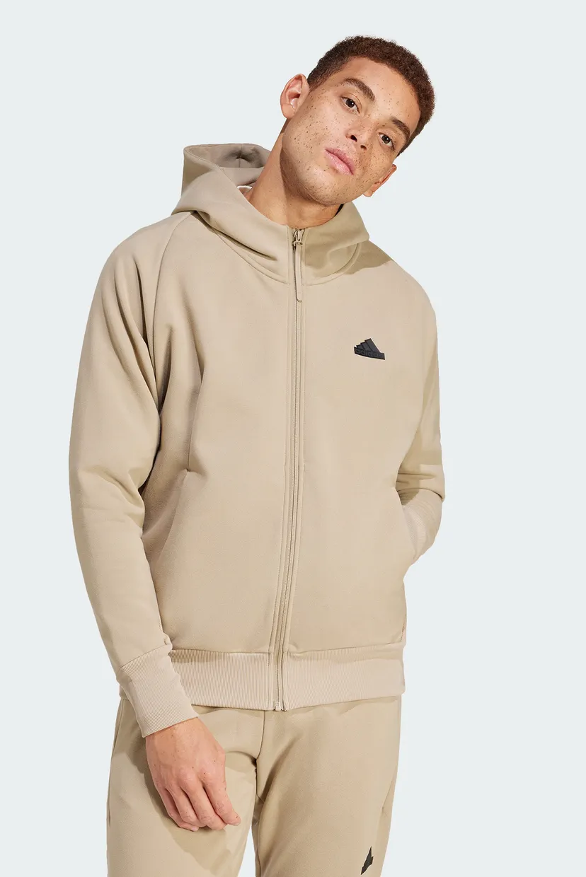 Чоловіче бежеве худі Z.N.E. Winterized Full-Zip Hooded adidas