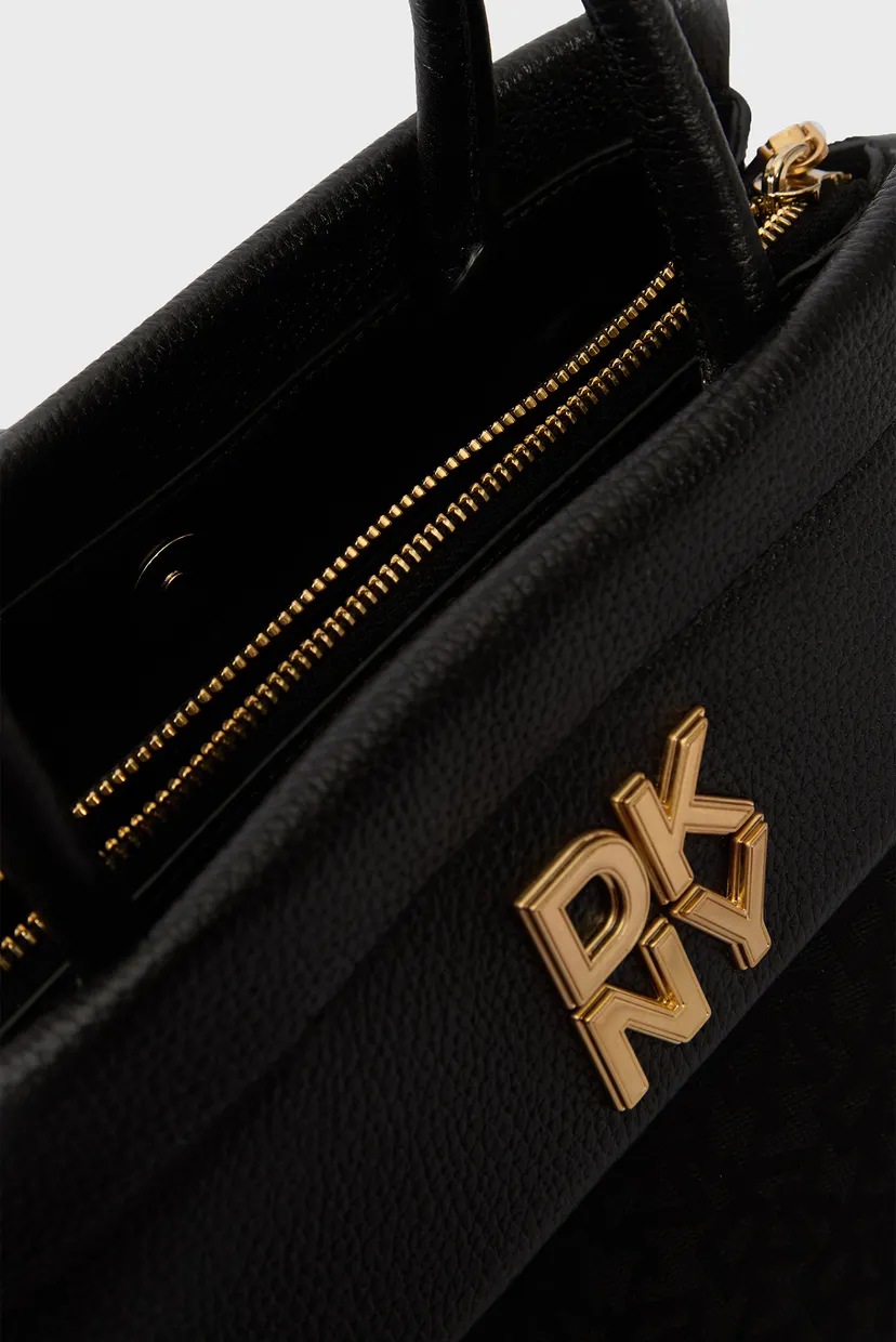 Женская черная сумка с узором ROSA SATCHEL 5
