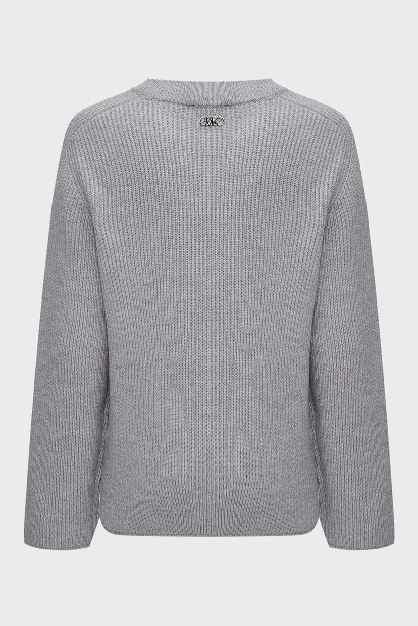 Жіночий сірий вовняний светр MERINO BOXY CREW SWTR 5