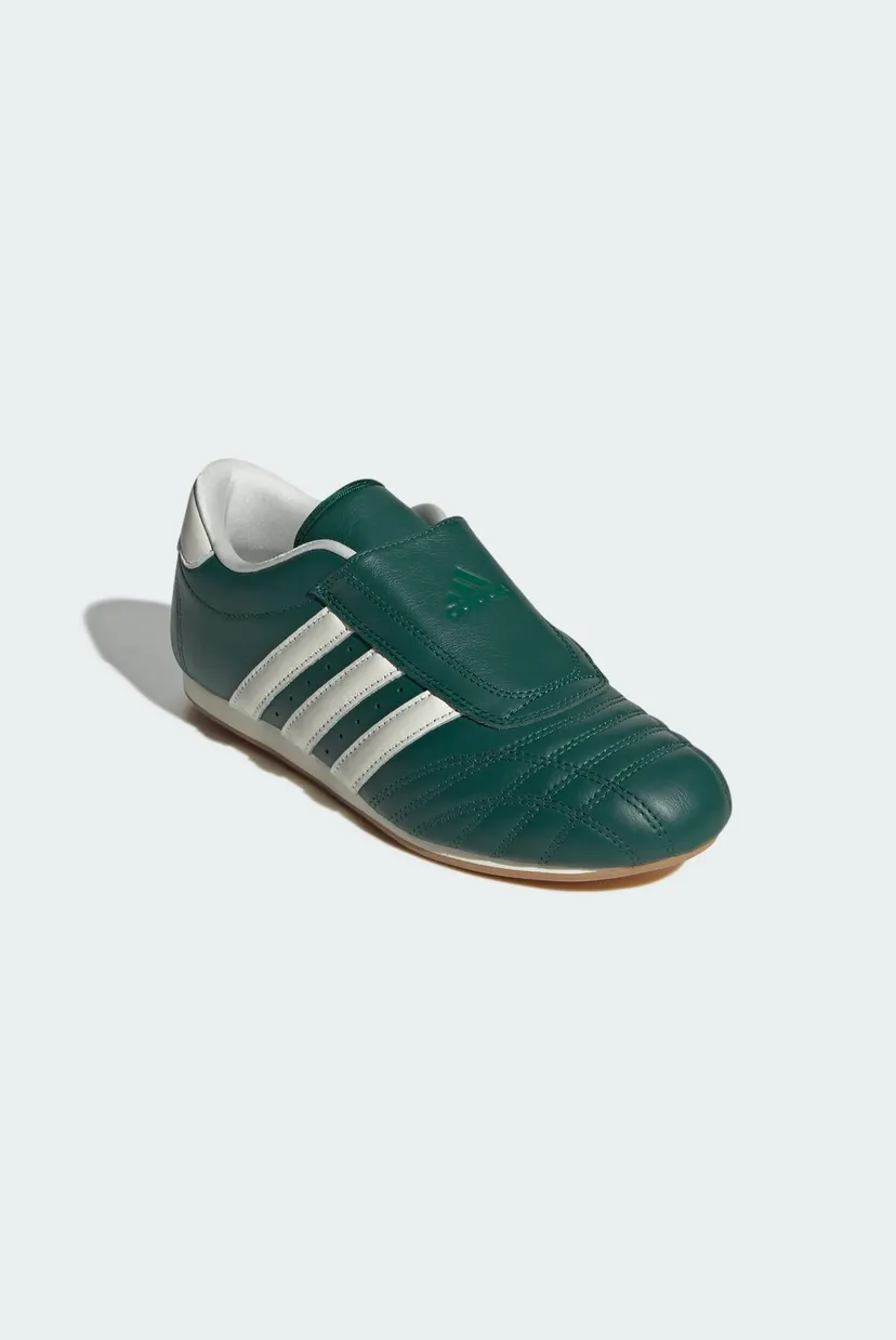 Женские зеленые кожаные кроссовки Adidas Taekwondo 4