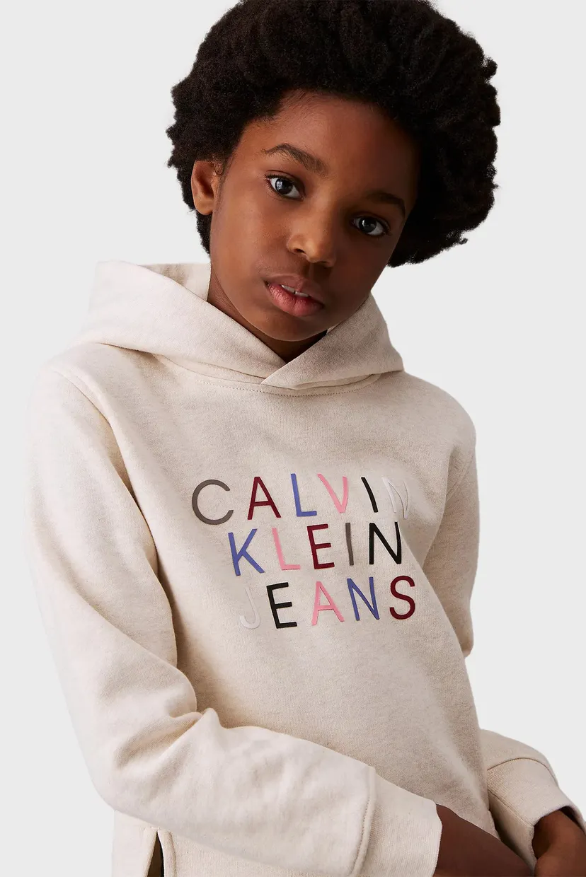 Детское бежевое худи COLOUR LOGO FLEECE 4