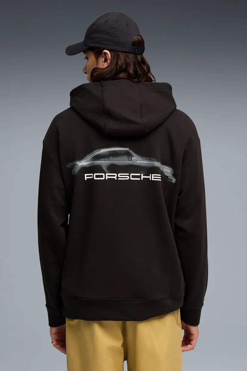 Мужское черное худи Porsche Legacy Graphic Hoodie Men 3