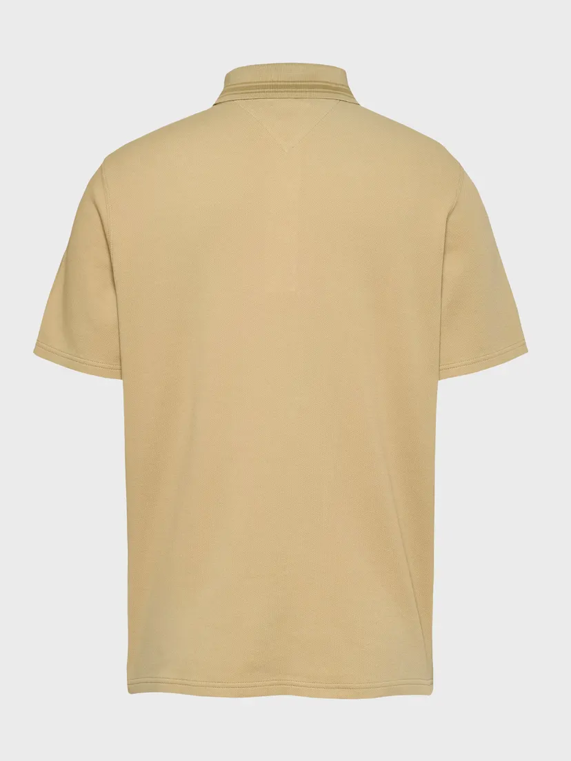 Мужское бежевое поло BRANDED NECK 7