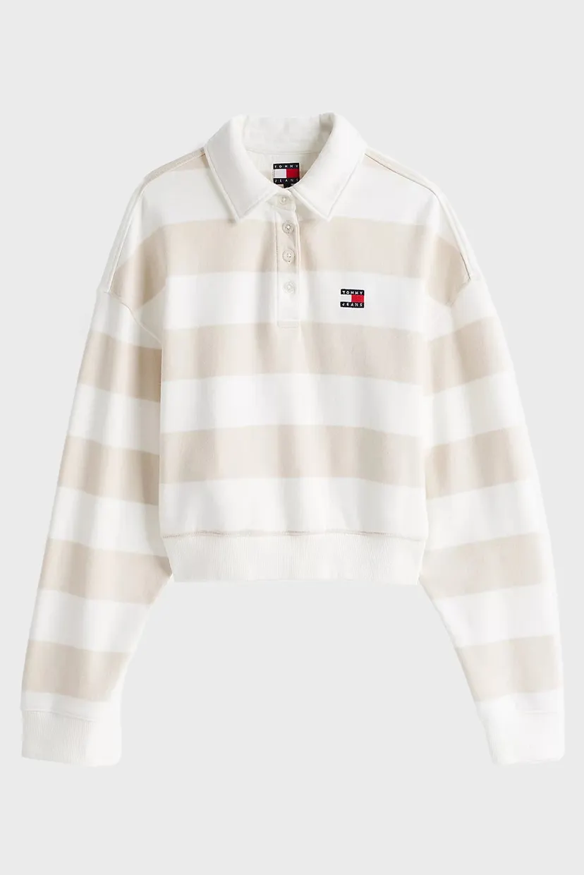 Жіноча спортивна кофта у смужку TJW BOXY BADGE POLO HWK 5