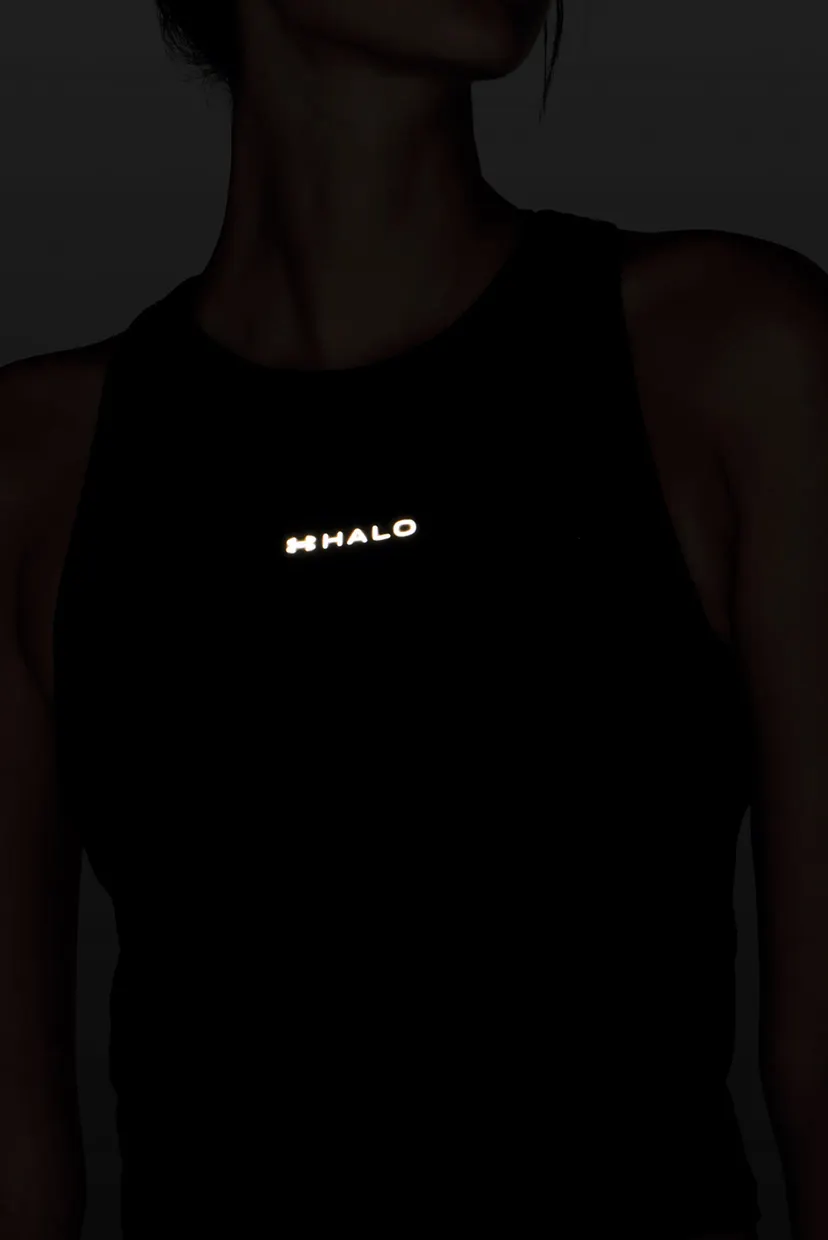 Женская черная майка UA Halo Jacquard Knit Tank-BLK 4