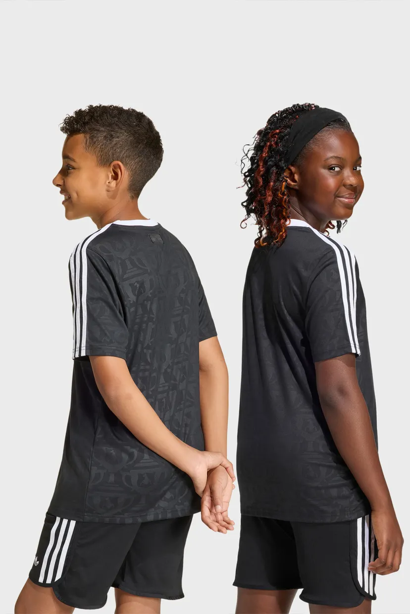 Детская черная футболка с узором ADIDAS DISNEY LOOSE 3