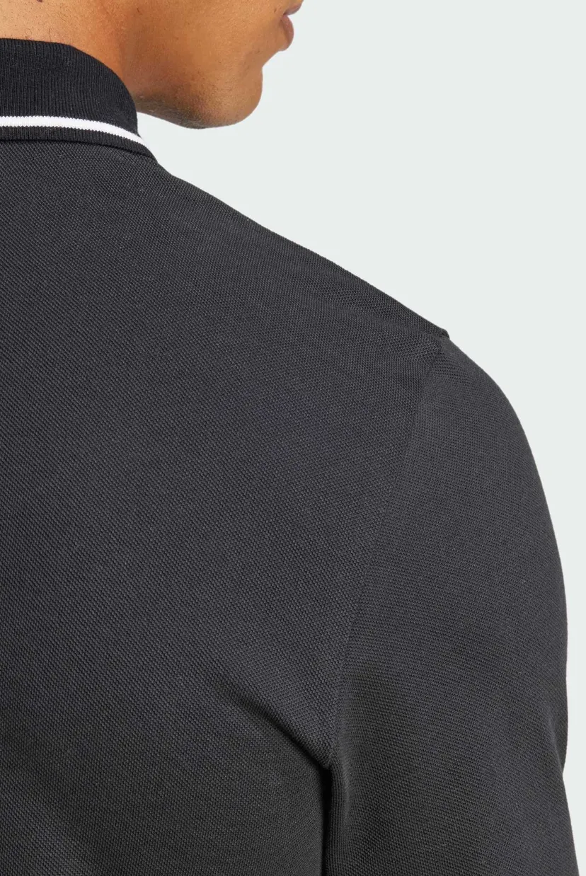 Чоловіче чорне поло Essentials Small Logo Piqué 5