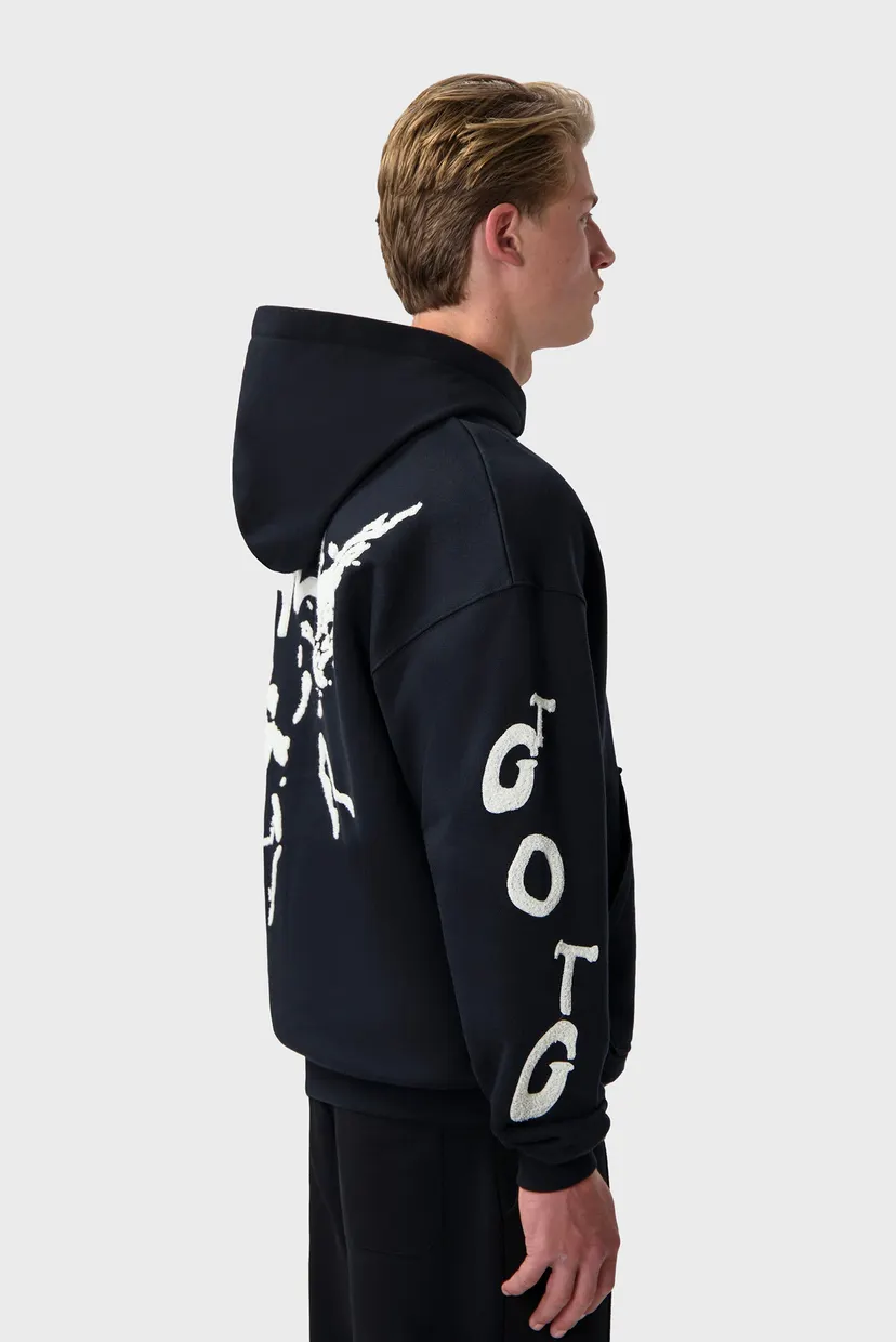 Мужское черное худи Game of the Gods Graffiti Box Fit 3