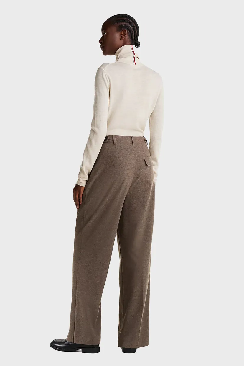 Жіночі коричневі брюки FLANNEL RELAXED STRAIGHT 3