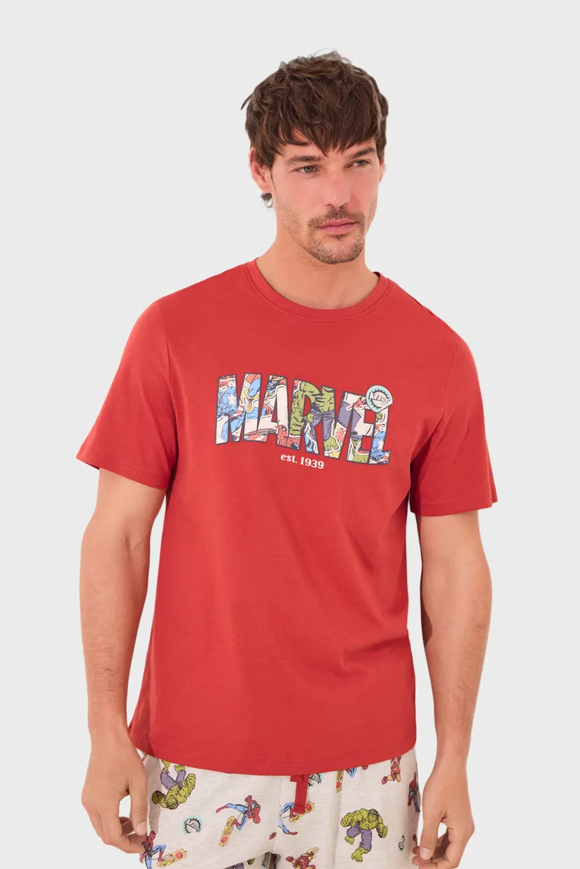 Мужская пижама (футболка, шорты) Marvel 5
