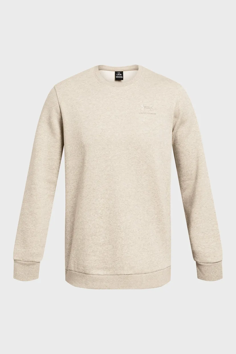 Чоловічий бежевий світшот UA Essential Fleece Crew-GRN 4
