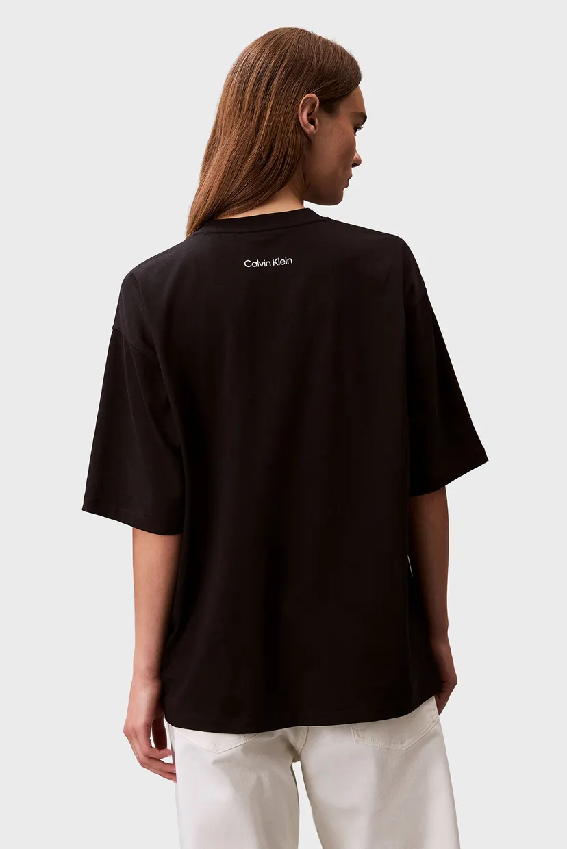 Жіноча чорна футболка Oversize Bold Logo 3