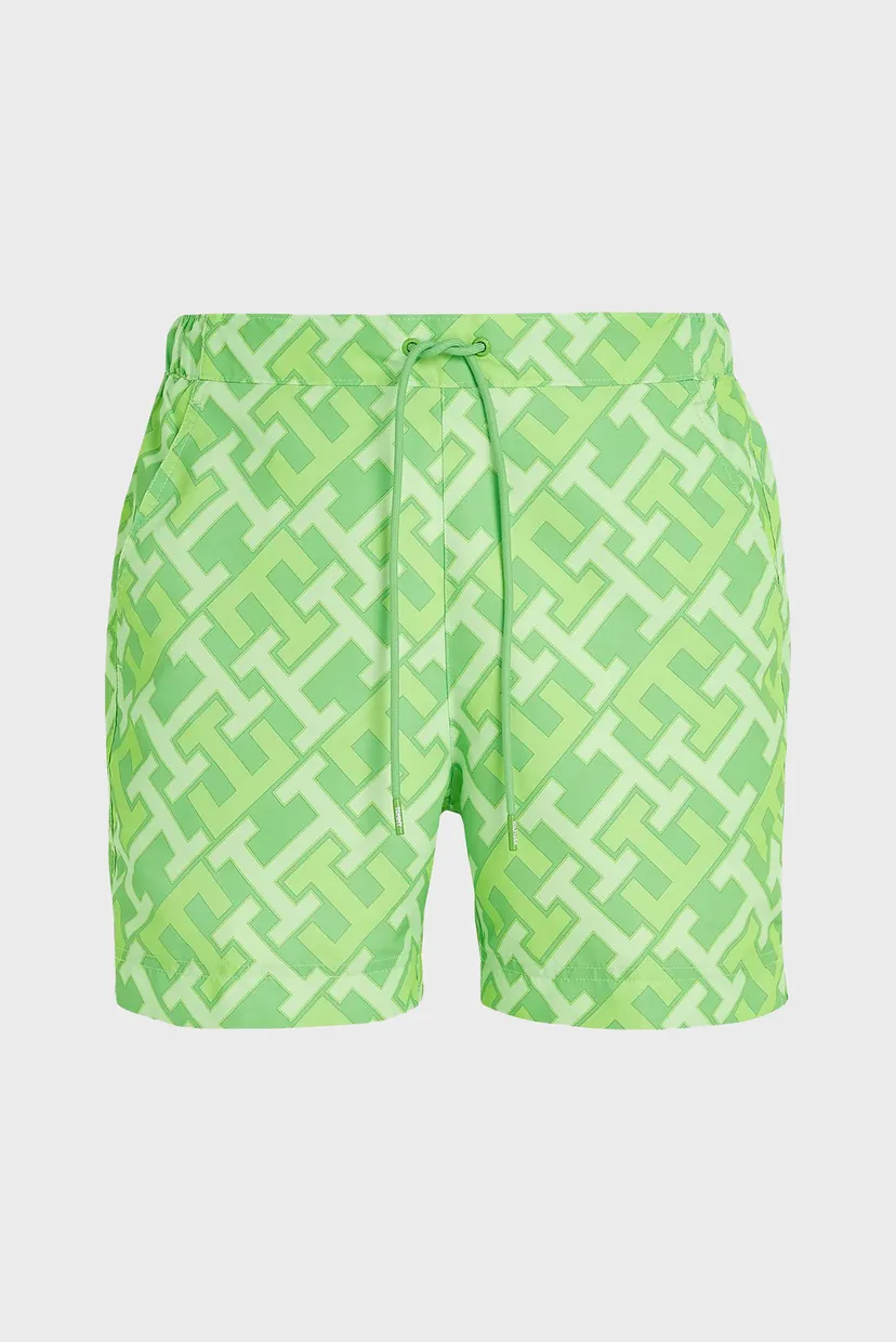 Мужские салатовые плавательные шорты с узором SF MEDIUM DRAWSTRING PRINT 5