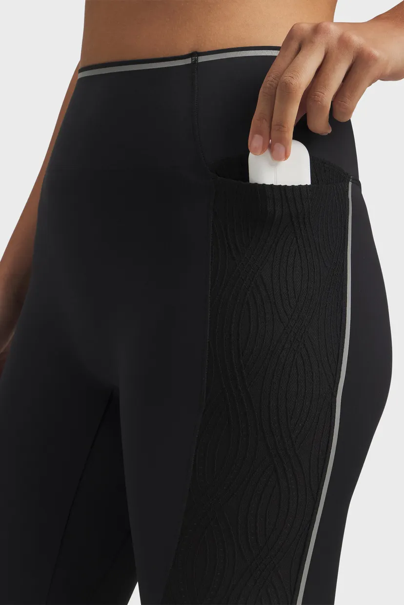 Женские черные тайтсы UA Halo Jacquard Legging 4