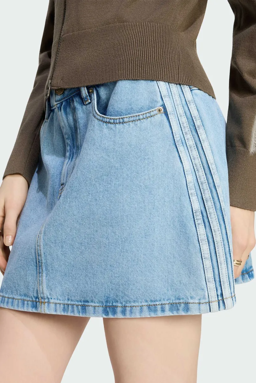 Жіноча блакитна джинсова спідниця MID RISE DENIM 4