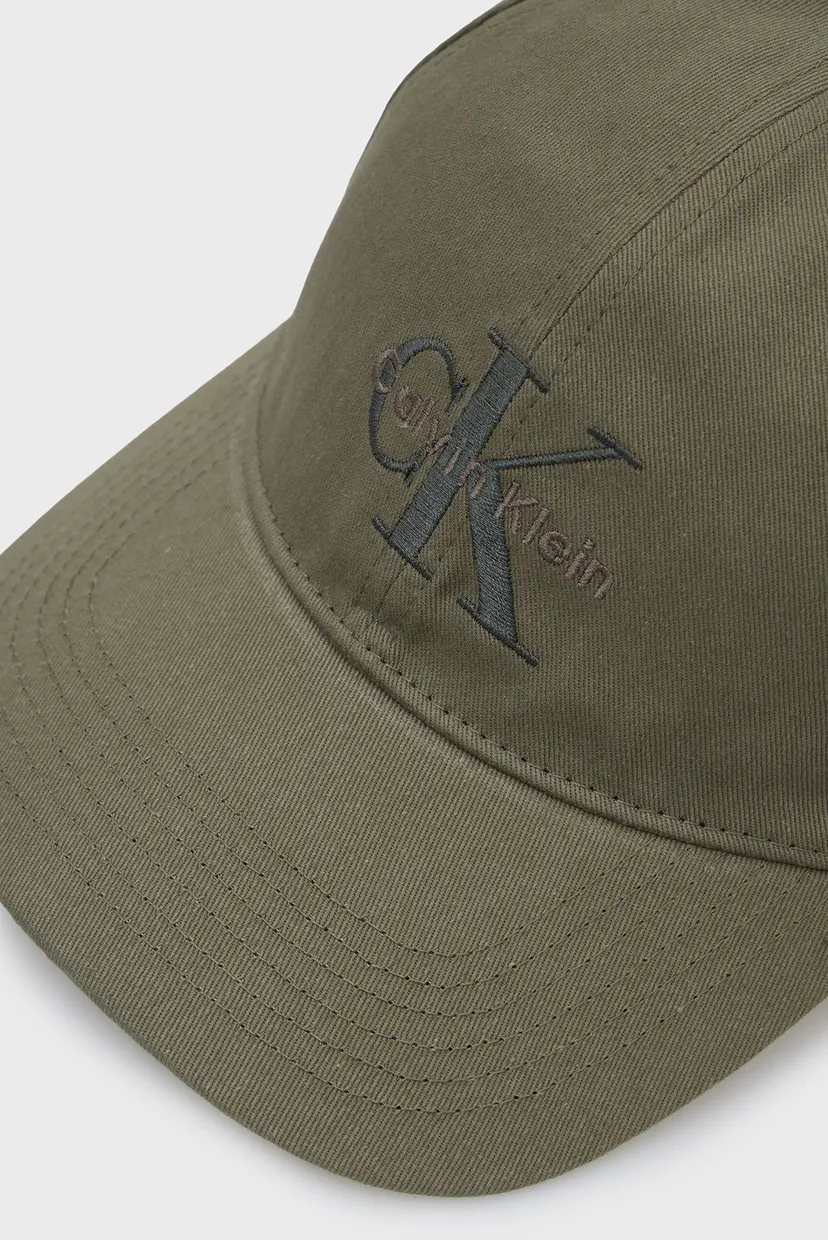 Мужская зеленая кепка MONOLOGO EMBROIDERY CAP 4