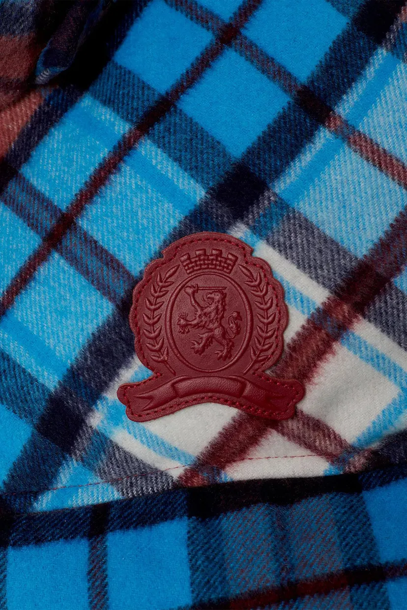 Мужская голубая куртка в клетку THC DG TARTAN NEW YORK PUFFER 6