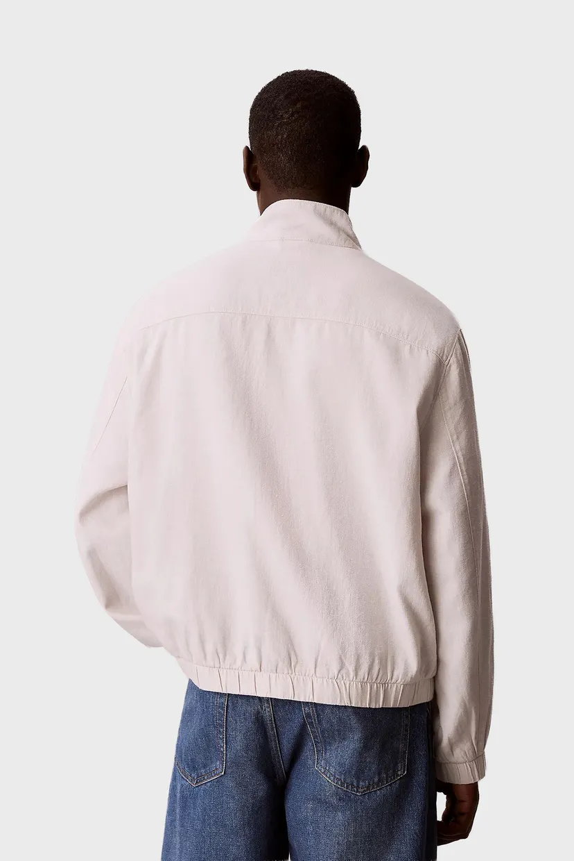 Мужская белая льняная куртка HARRINGTON 3