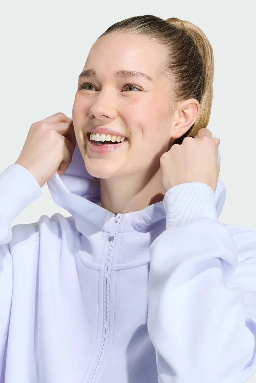 Жіноче блакитне худі SOFT LUX FULL-ZIP 4