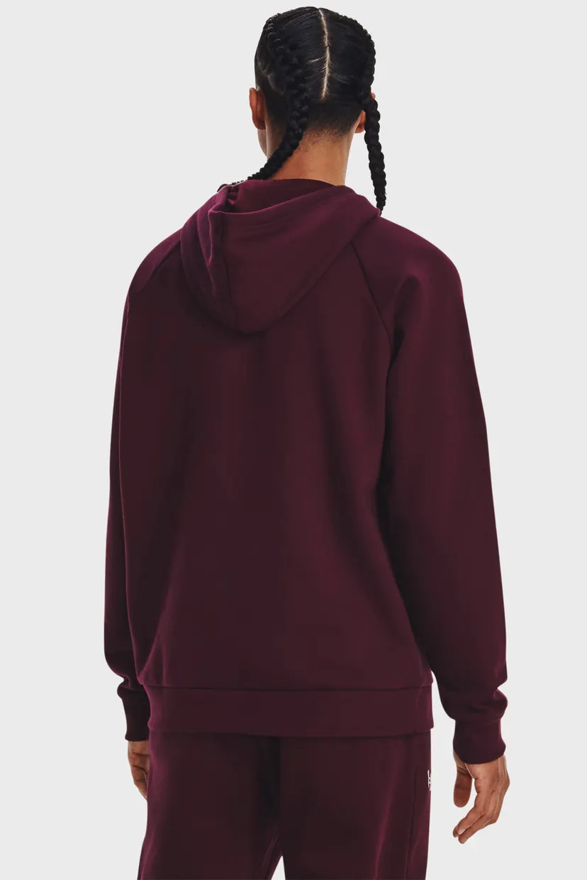 Чоловіче бордове худі UA Rival Fleece Logo HD 3