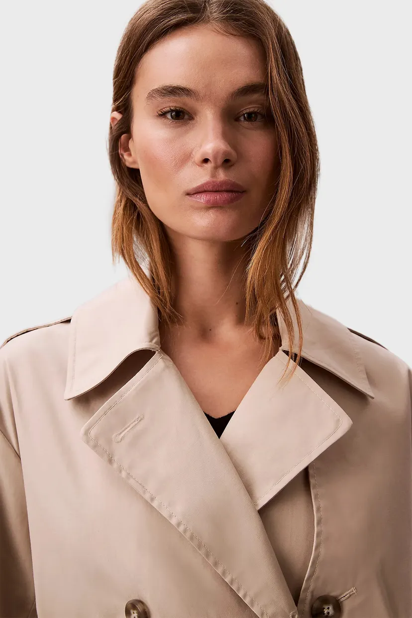 Женский бежевый тренч MID LENGTH COTTON TRENCH 4