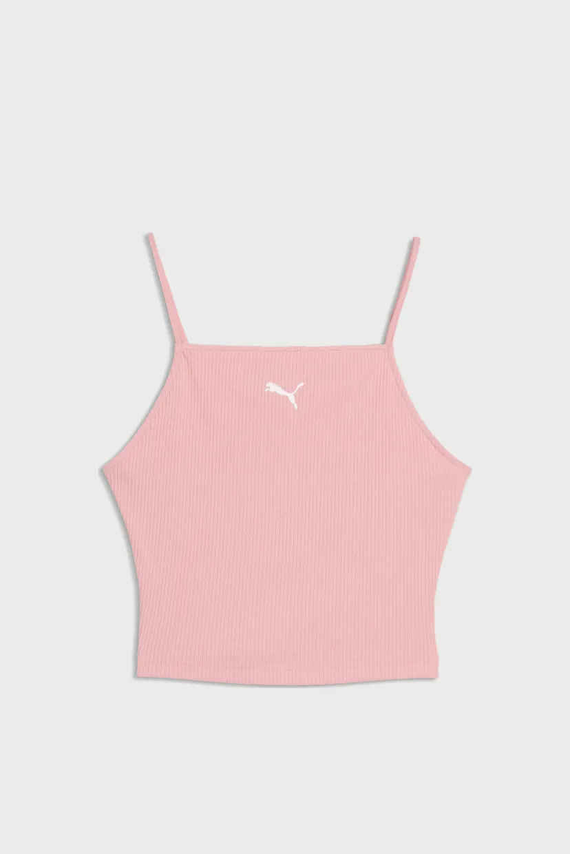 Жіночий рожевий топ WARDROBE ESS Ribbed Tank Top Women 4