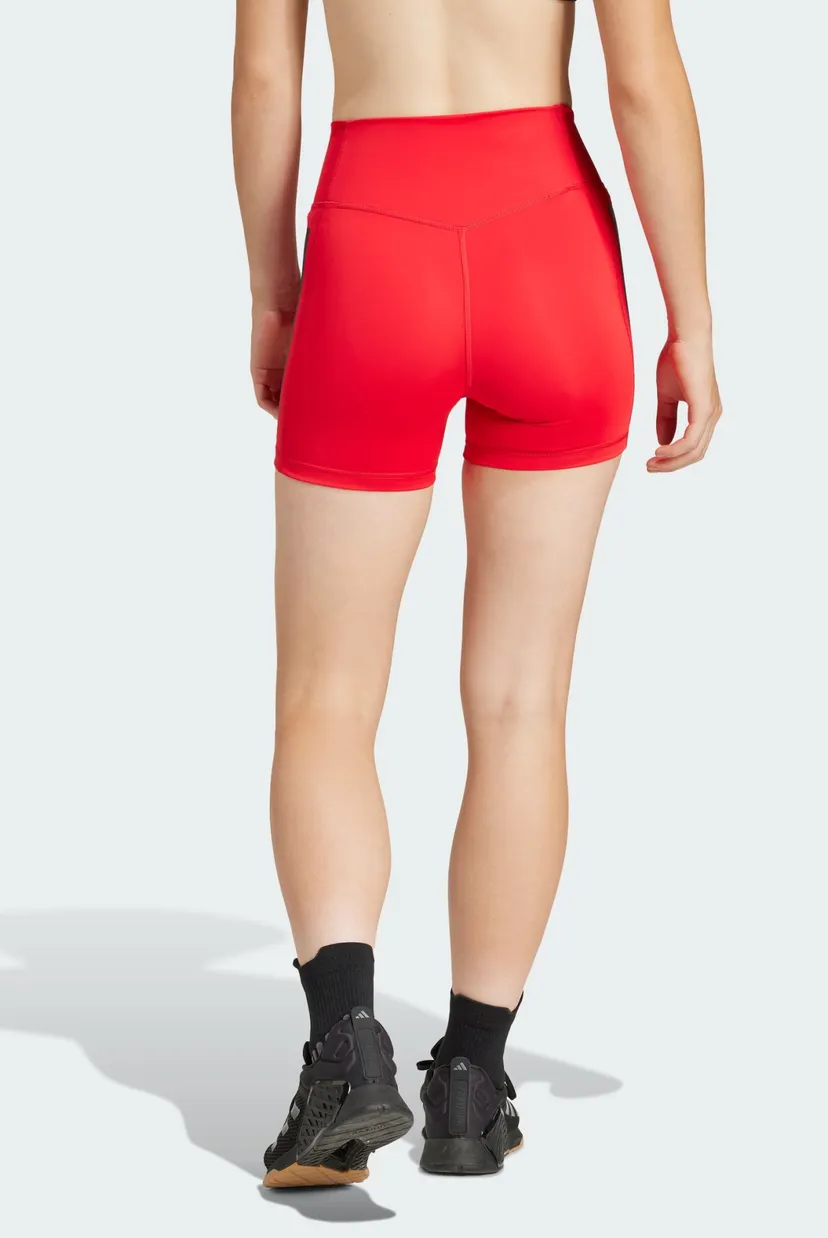 Женские красные велосипедки Optime 3-Stripes 1/4 adidas JN4583