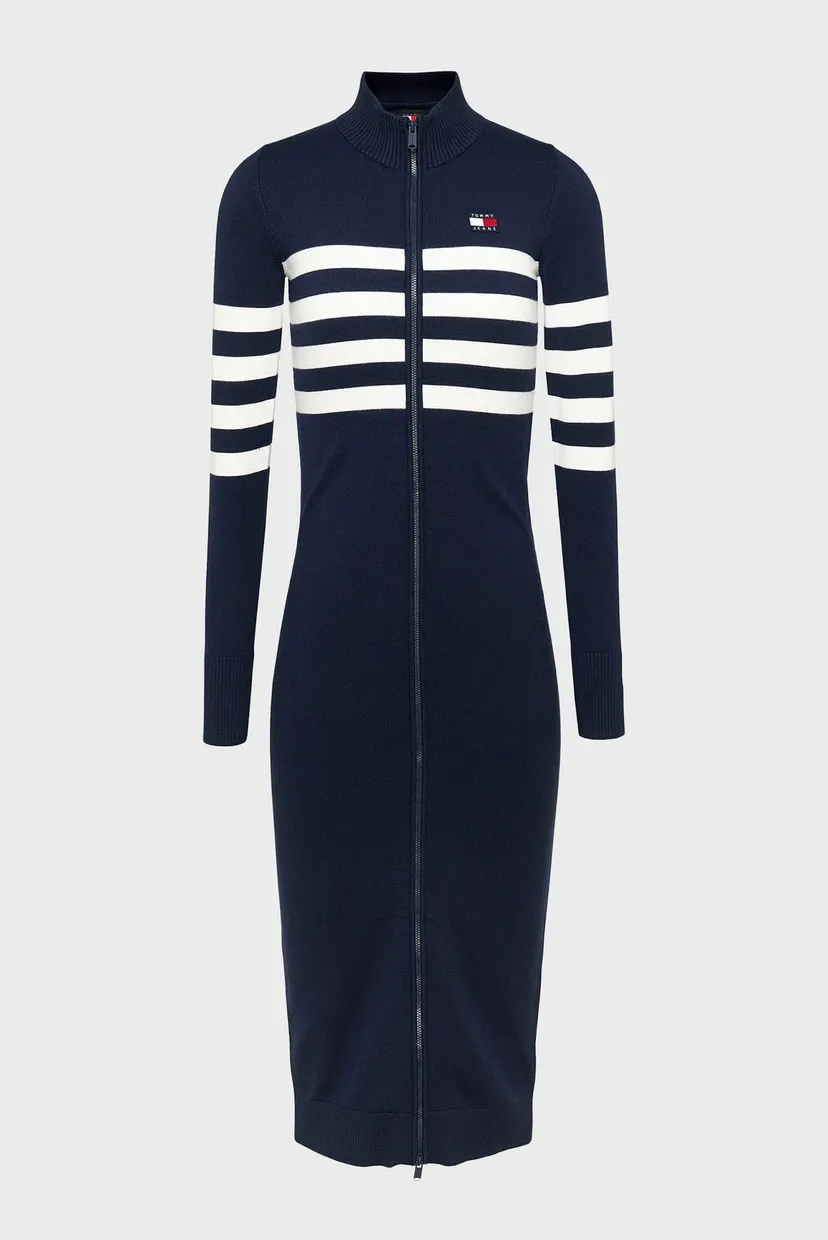 Жіноча темно-синя сукня TJW STRIPE MIDI 4
