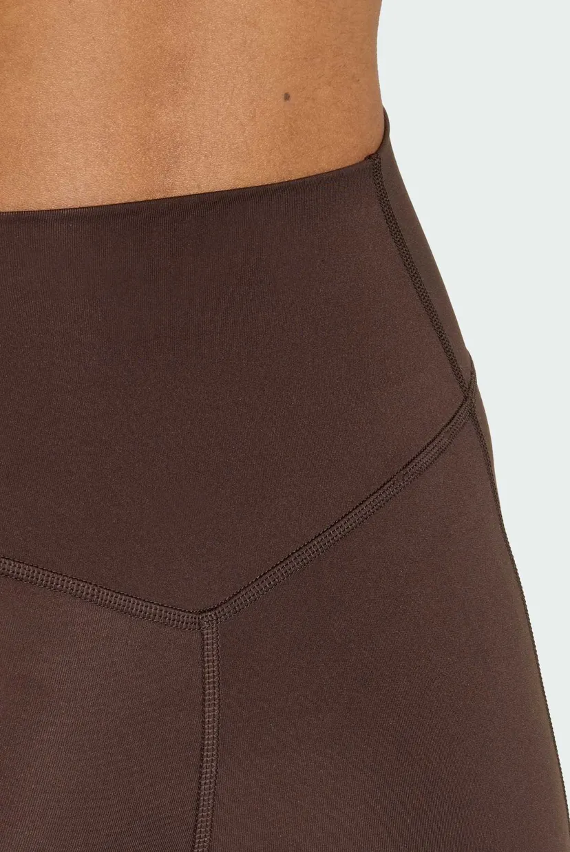 Женские коричневые тайтсы Optime Essentials No Front Rise Seam 7/8 5