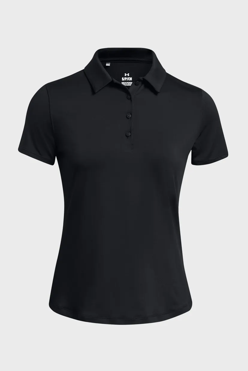Женское черное поло UA Playoff SS Polo 3