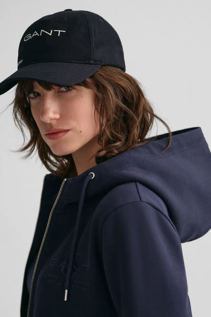 Жіноче темно-синє худі REG TONAL SHIELD ZIP 4
