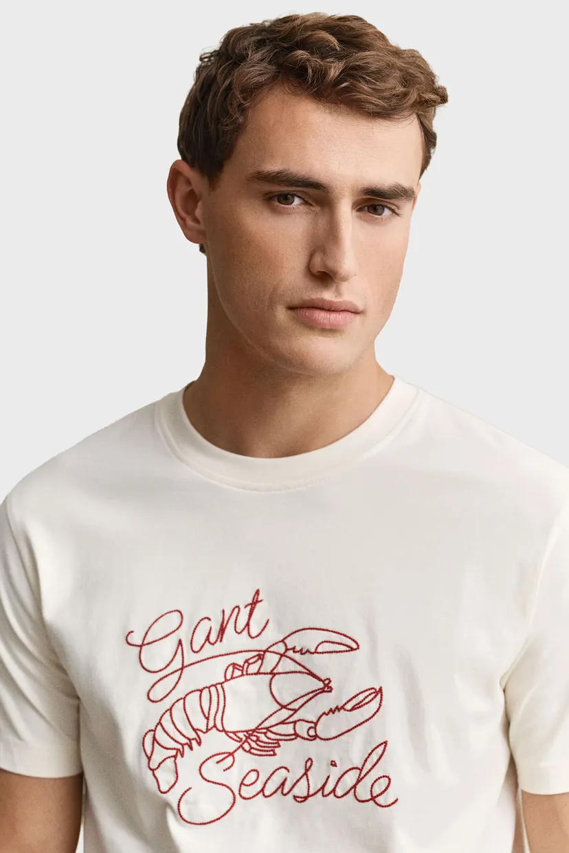 Мужская белая футболка EMBROIDERED 4