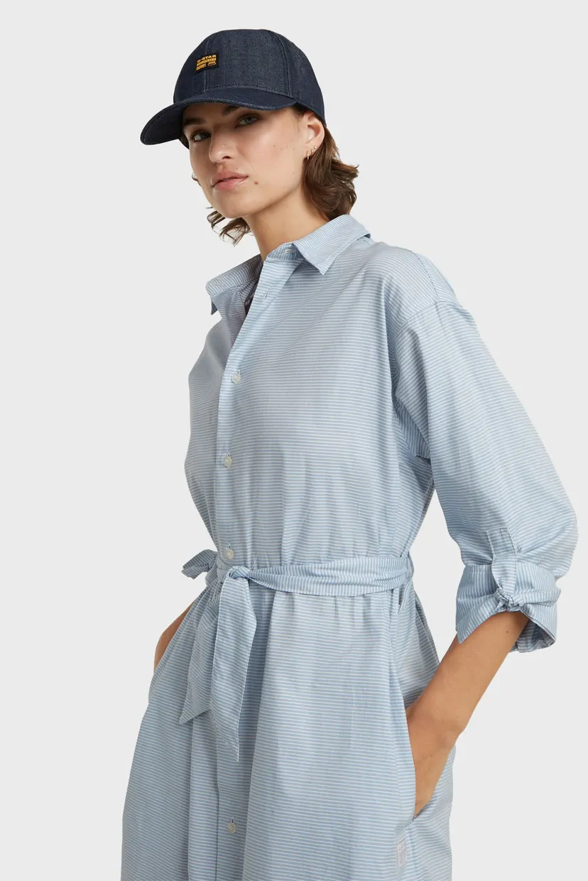 Жіноча блакитна сукня у смужку Long Shirt Dress Wmn 3