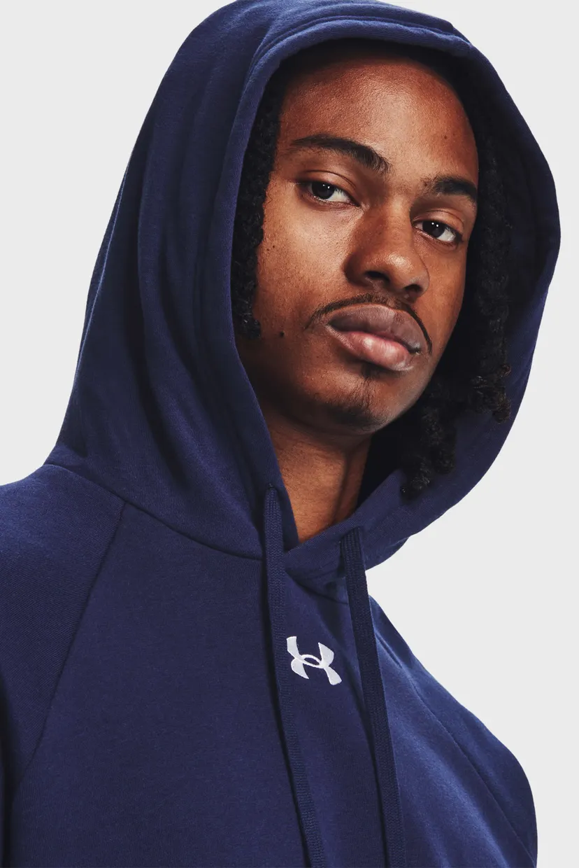 Чоловіче темно-синє худі UA Rival Fleece Hoodie 4