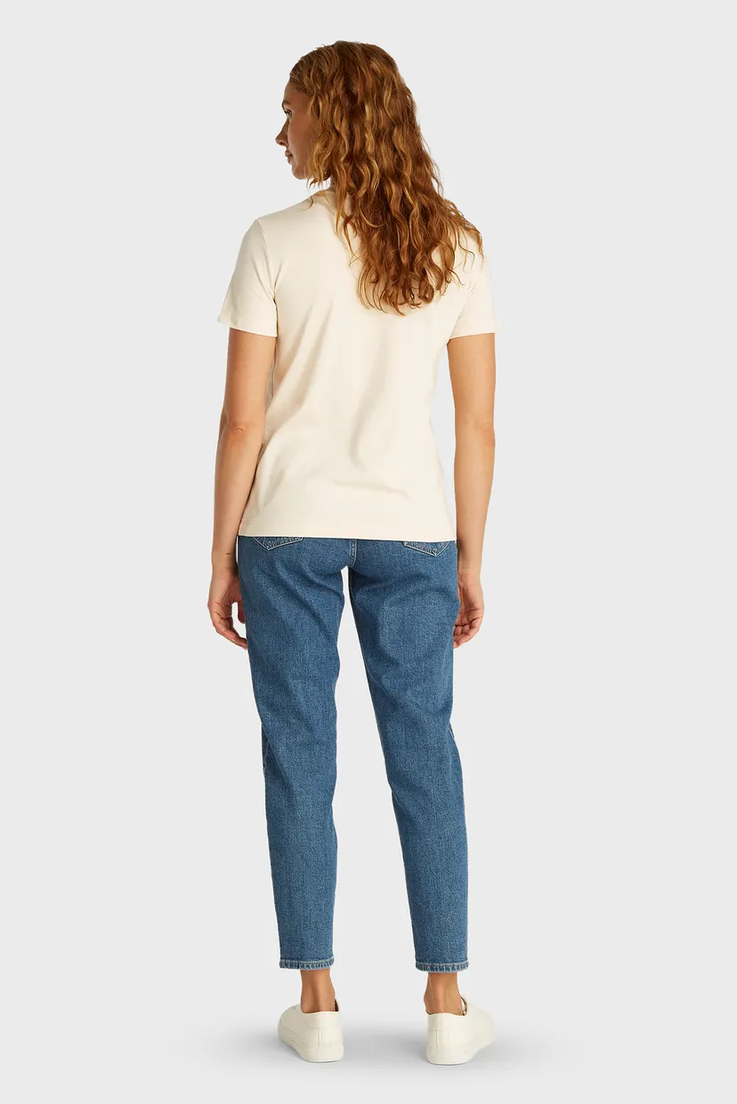 Жіноча біла футболка CK APPLIQUE REGULAR TEE 3