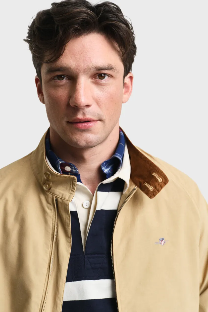 Чоловіча бежева вітровка COTTON HARRINGTON JACKET 4