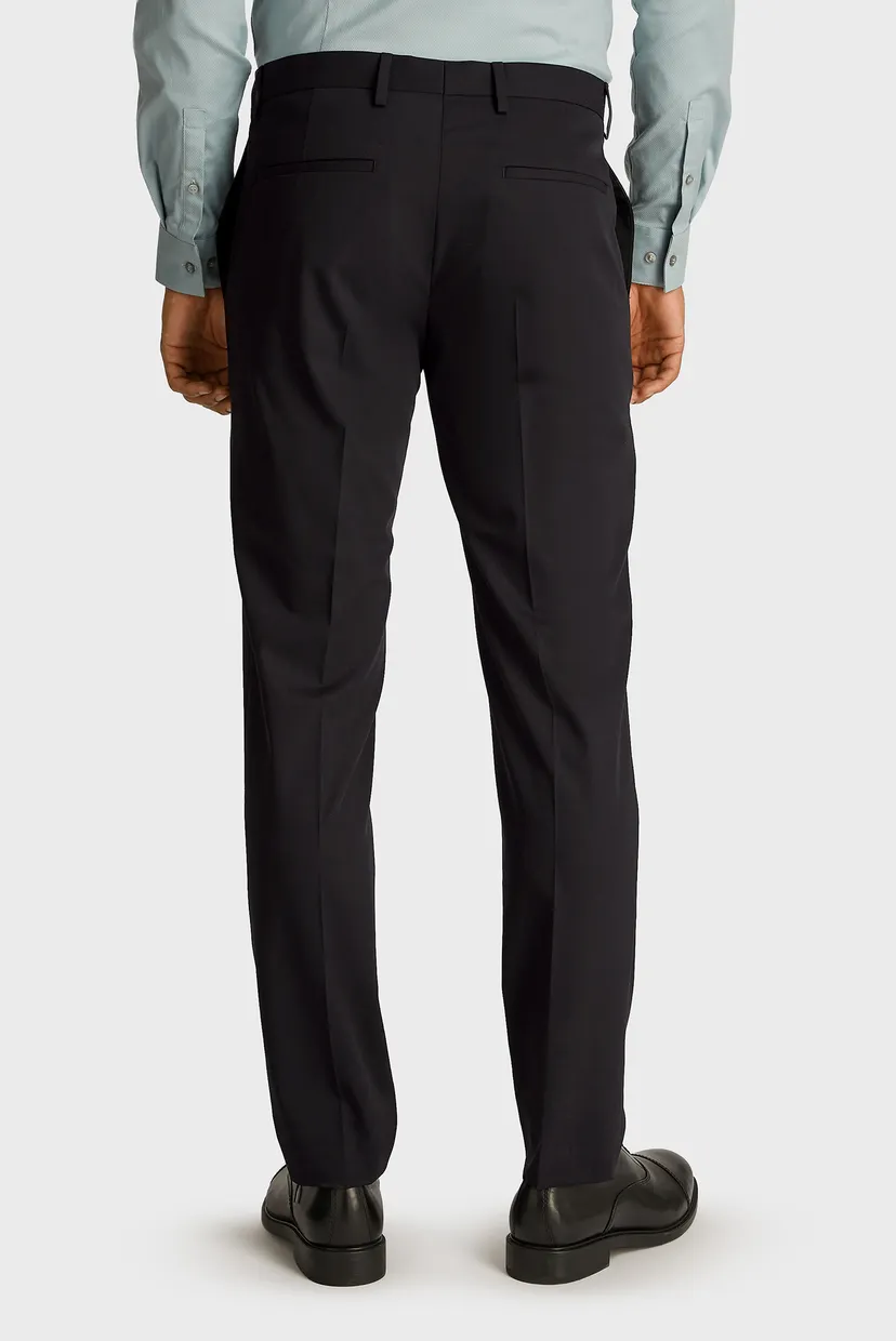 Мужские черные шерстяные брюки TRAVEL TWILL SLIM TAPERED 3
