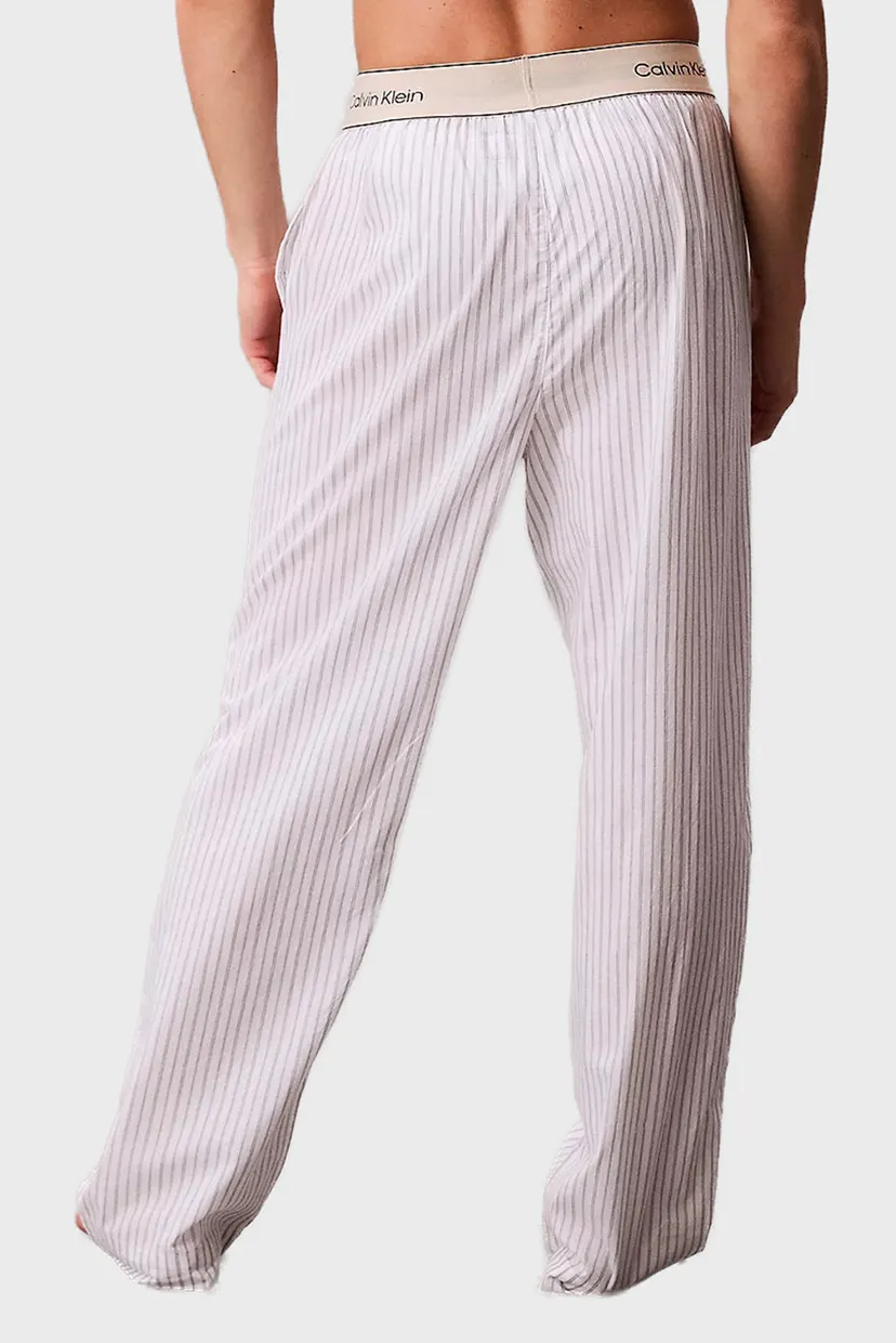 Чоловічі білі брюки у смужку SLEEP PANT 3