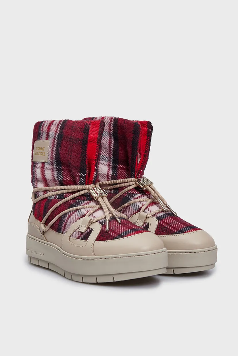Женские луноходы в клетку TARTAN SNOWBOOT 3