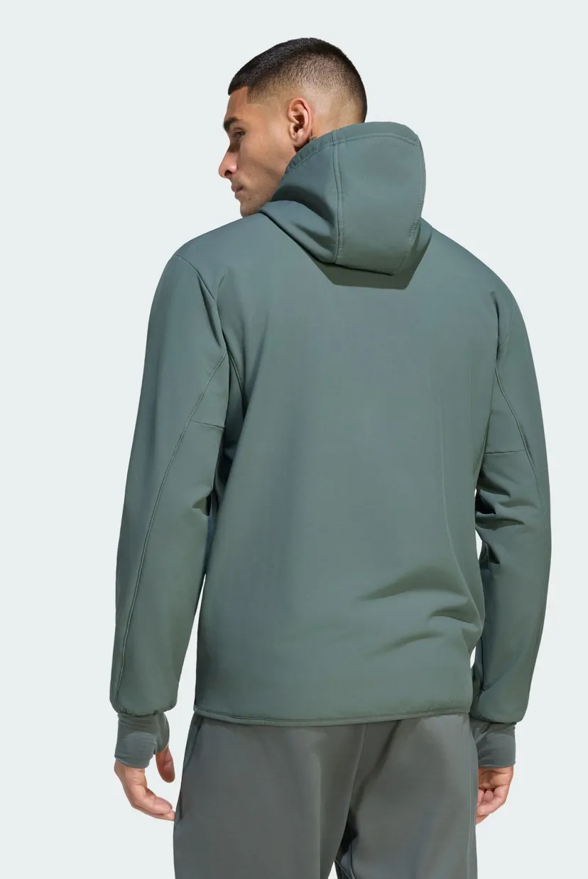 Мужское зеленое худи D4T CLIMAWARM FULL-ZIP 3