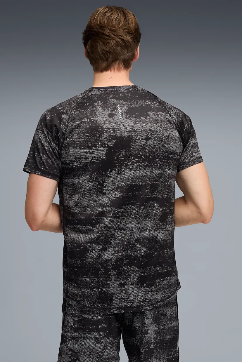 Чоловіча чорна футболка з візерунком Run Velocity Printed Tee Men 3