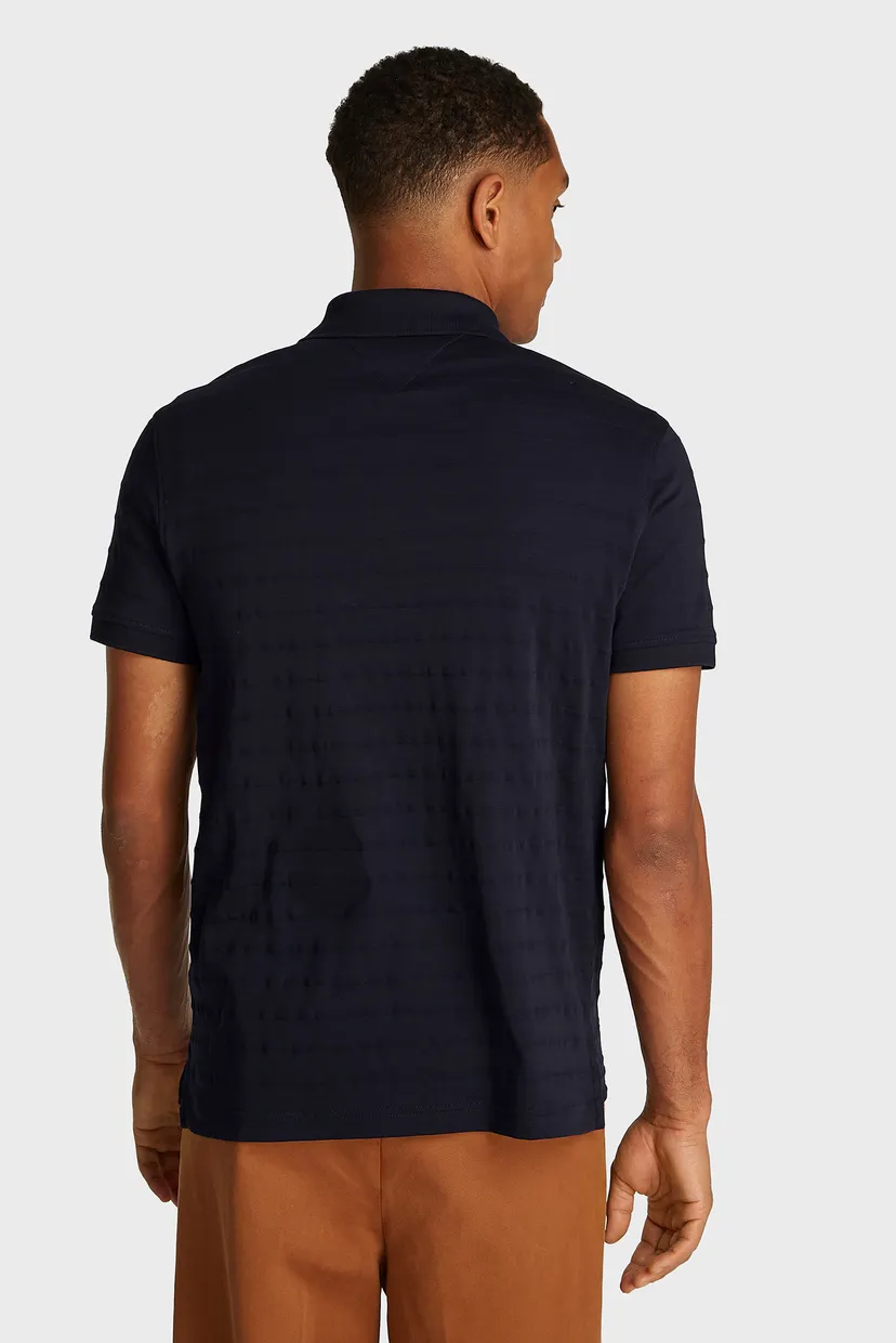 Чоловіче темно-синє поло у смужку JACQUARD STRIPE REG POLO 3