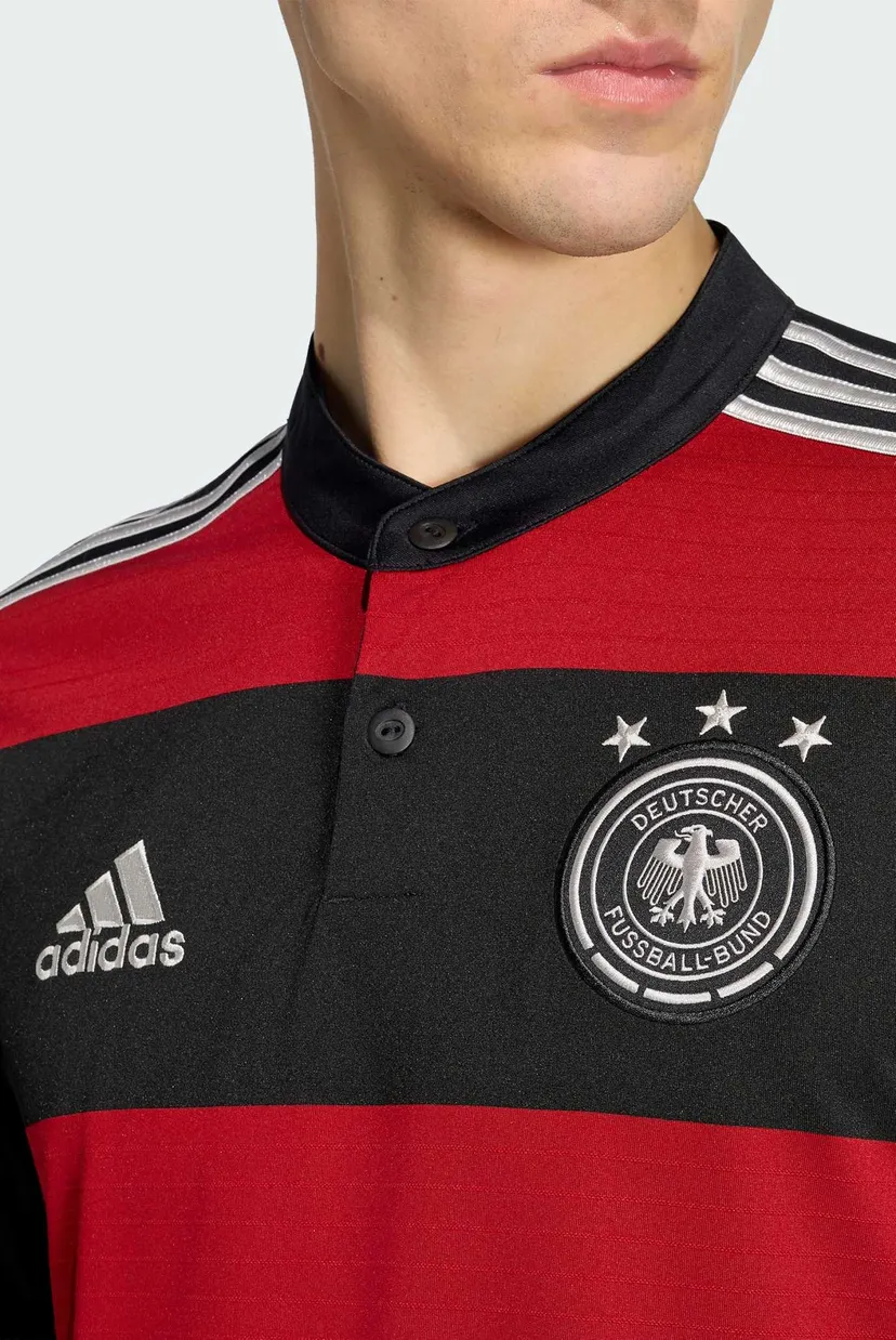 Мужская черная футболка в полоску Germany Away 2014 4