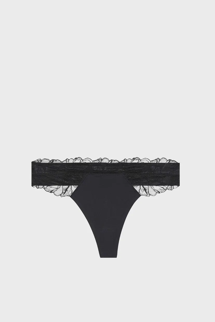Жіночі чорні трусики THONG 7